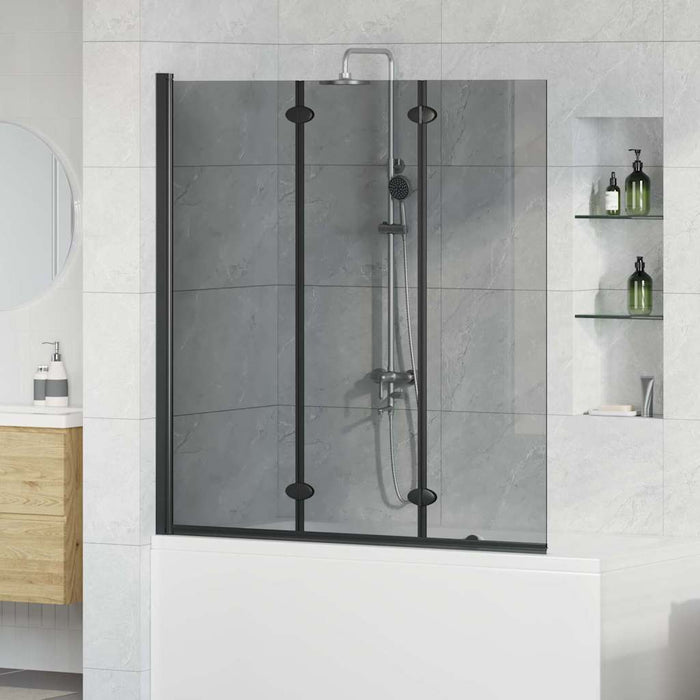 Încărcare duș Manual Negru 130 x 138 cm Sticlă ESG și aluminiu - WALTI WALTI