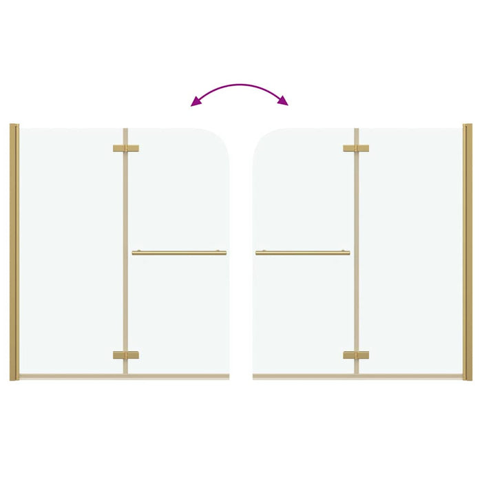 Încărcare duș Manual Auriu 120 x 140 cm Sticlă ESG și aluminiu - WALTI WALTI