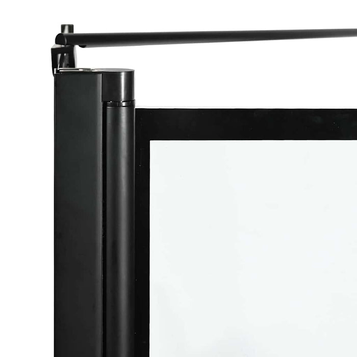 Ecran de baie pentru duș Negru și transparent 80 x 68 x 128 cm - WALTI WALTI