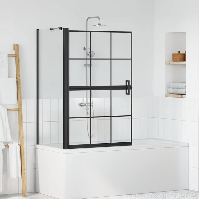Ecran de baie pentru duș Negru și transparent 80 x 68 x 128 cm - WALTI WALTI