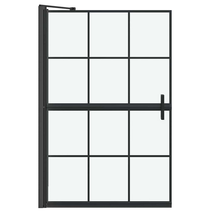 Ecran de baie pentru duș Negru și transparent 80 x 68 x 128 cm - WALTI WALTI