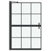 Ecran de baie pentru duș Negru și transparent 80 x 68 x 128 cm - WALTI WALTI