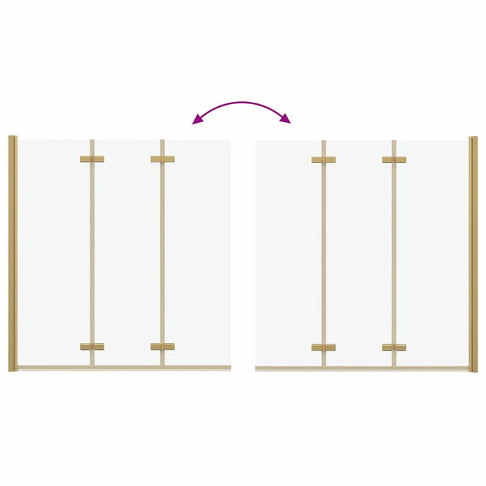 Încărcare duș Manual Auriu 130 x 138 cm Sticlă ESG și aluminiu - WALTI WALTI