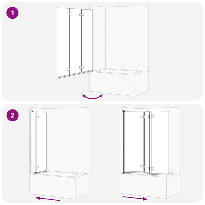 Încărcare duș Manual Auriu 130 x 138 cm Sticlă ESG și aluminiu - WALTI WALTI