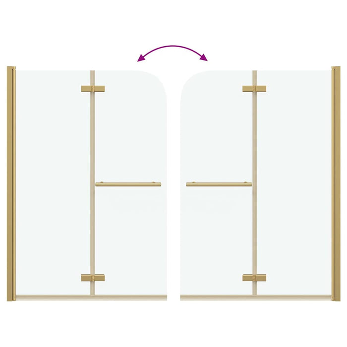 Încărcare duș Manual Auriu 95 x 140 cm Sticlă ESG și aluminiu - WALTI WALTI