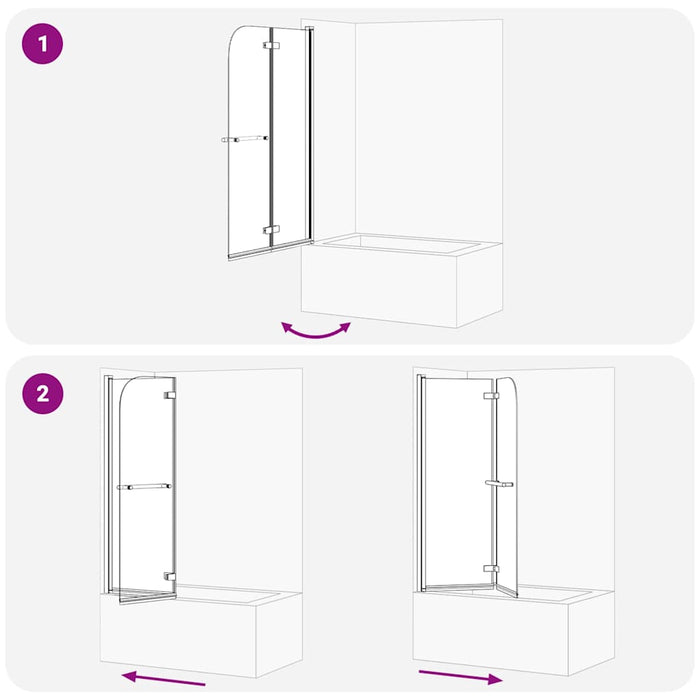 Încărcare duș Manual Auriu 95 x 140 cm Sticlă ESG și aluminiu - WALTI WALTI