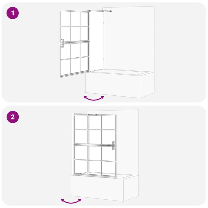 Ecran de baie pentru duș Manual 100 x 67 x 129.5 cm - WALTI WALTI