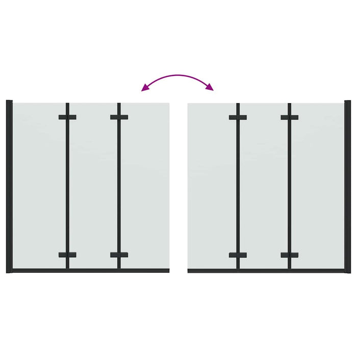 Încărcare duș Manual Negru 130 x 138 cm Sticlă ESG și aluminiu - WALTI WALTI