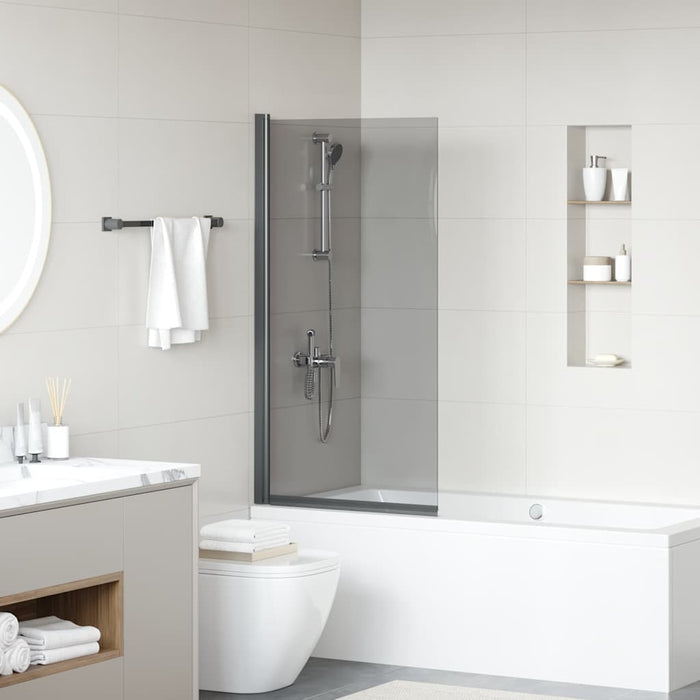 Ecran de baie pentru duș Negru 68 x 130 cm Sticlă întărită - WALTI WALTI