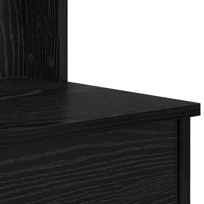 Masă de Îmbrăcat cu Oglindă Stejar Negru 96 x 39 x 142 cm - WALTI WALTI