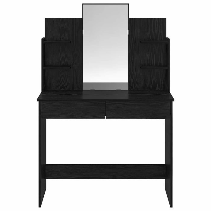 Masă de Îmbrăcat cu Oglindă Stejar Negru 96 x 39 x 142 cm - WALTI WALTI