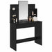 Masă de Îmbrăcat cu Oglindă Stejar Negru 96 x 39 x 142 cm - WALTI WALTI
