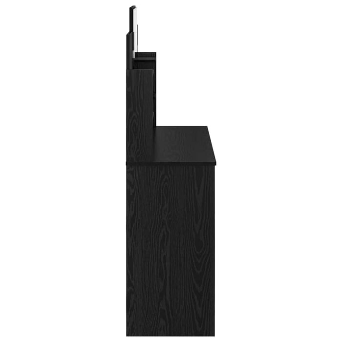 Masă de Îmbrăcat cu Oglindă Stejar Negru 96 x 39 x 142 cm - WALTI WALTI