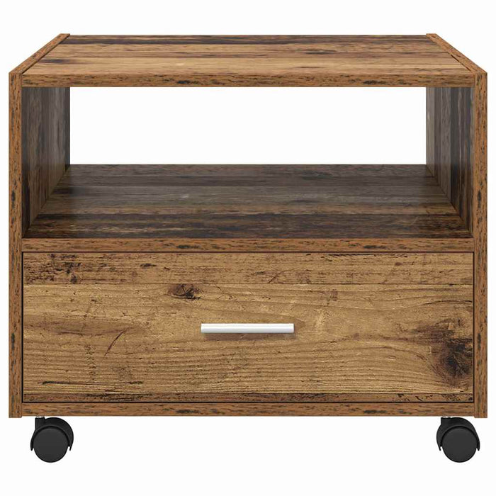 Masă de cafea cu sertar Lemn Vechi 55 x 55 x 45cm Lemn compozit - WALTI WALTI