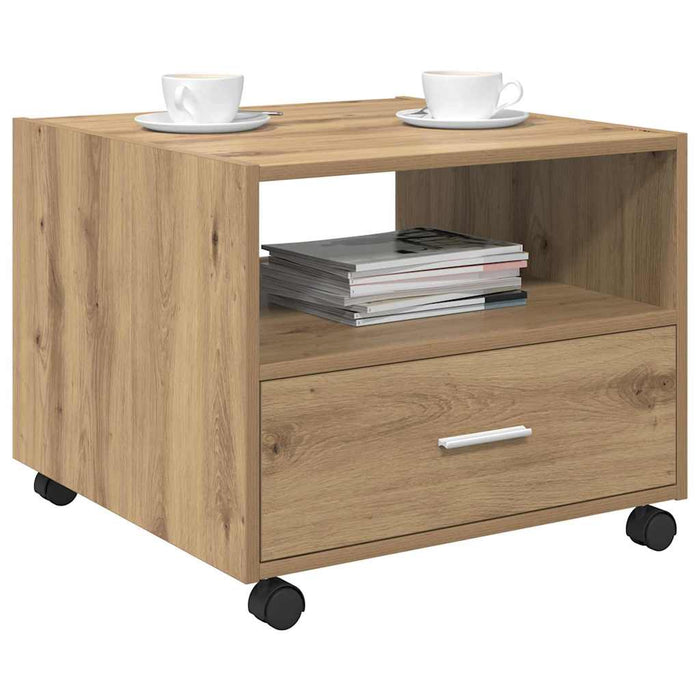 Masă de cafea Stejar Artizanal 55 x 55 x 45cm Lemn compozit - WALTI WALTI