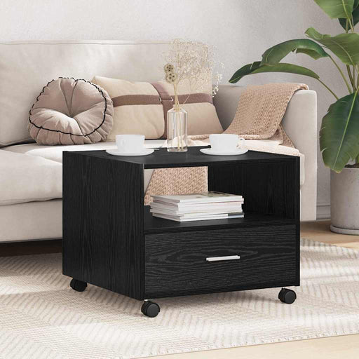 Masă de cafea Stejar Negru 55 x 55 x 45cm Lemn compozit - WALTI WALTI