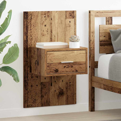 Dulap de noapte 2 pcs Lemn vechi 50 x 32,5 x 80cm Lemn compozit - WALTI WALTI