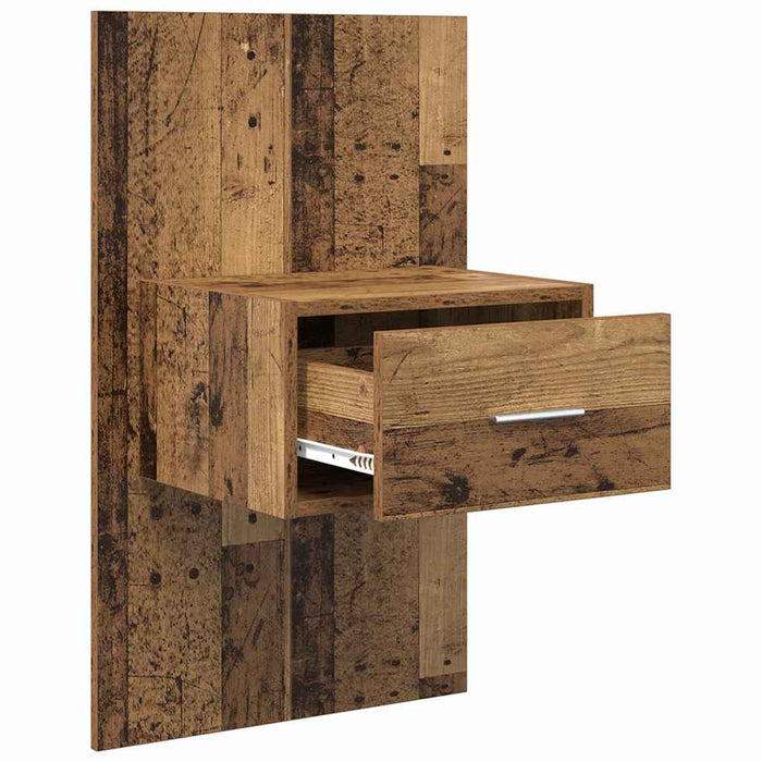 Dulap de noapte 2 pcs Lemn vechi 50 x 32,5 x 80cm Lemn compozit - WALTI WALTI
