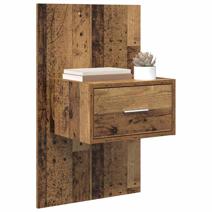 Dulap de noapte 2 pcs Lemn vechi 50 x 32,5 x 80cm Lemn compozit - WALTI WALTI