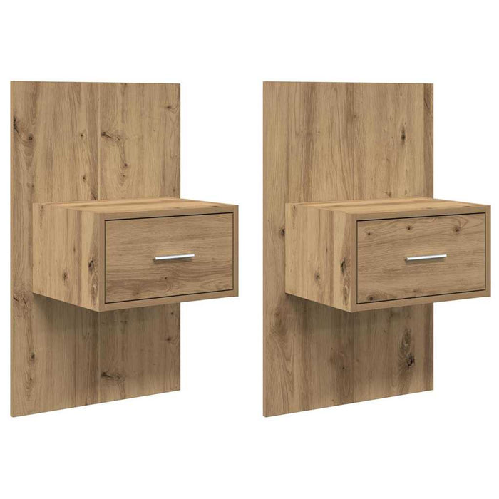 Dulap de noapte 2 pcs Stejar Artizanal 50 x 32,5 x 80cm - WALTI WALTI