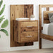 Noptieră suspendată 2 pcs Lemn Vechi 48,5 x 32,5 x 80 cm - WALTI WALTI