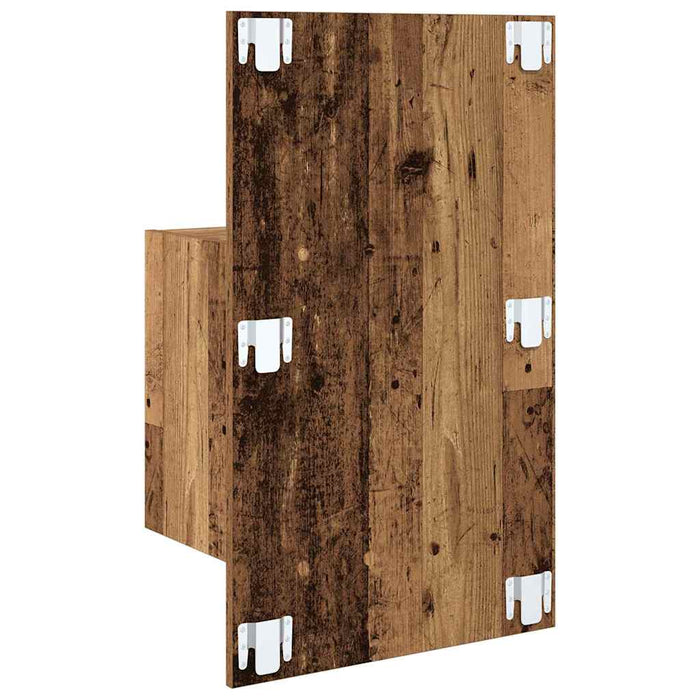 Noptieră suspendată 2 pcs Lemn Vechi 48,5 x 32,5 x 80 cm - WALTI WALTI