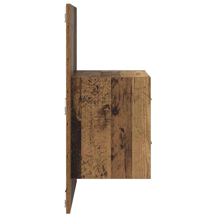 Noptieră suspendată 2 pcs Lemn Vechi 48,5 x 32,5 x 80 cm - WALTI WALTI
