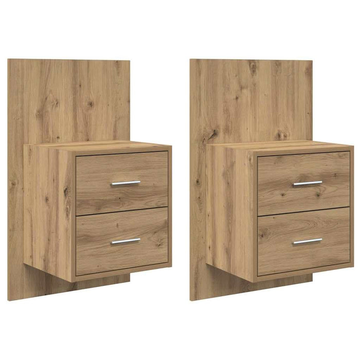 Noptieră suspendată 2 pcs Stejar Artizanal 48,5 x 32,5 x 80 cm - WALTI WALTI