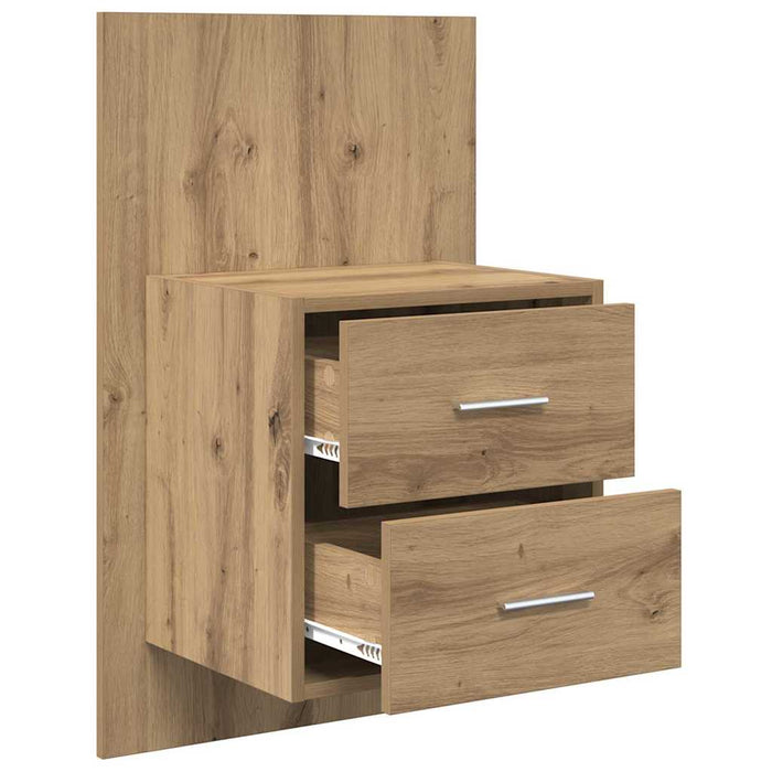 Noptieră suspendată 2 pcs Stejar Artizanal 48,5 x 32,5 x 80 cm - WALTI WALTI