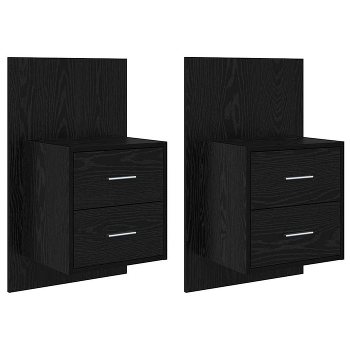 Noptieră suspendată 2 pcs Stejar Negru 48,5 x 32,5 x 80 cm - WALTI WALTI