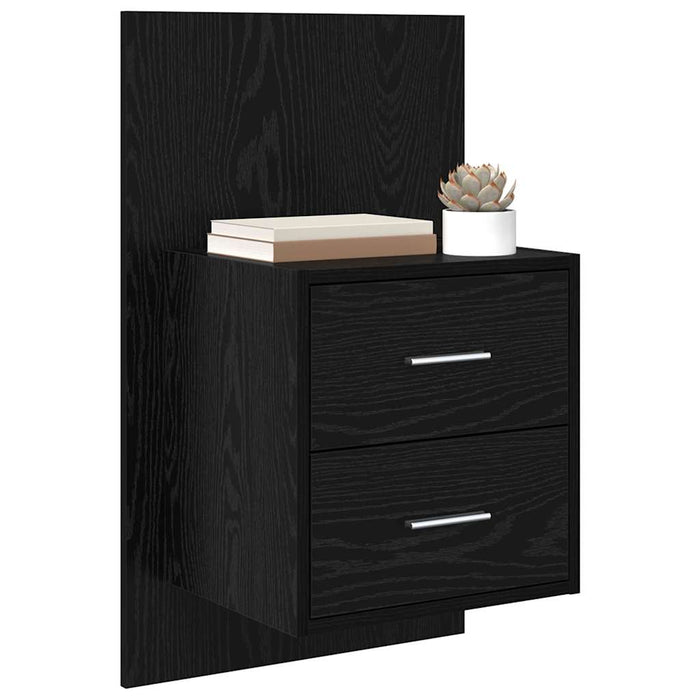 Noptieră suspendată 2 pcs Stejar Negru 48,5 x 32,5 x 80 cm - WALTI WALTI