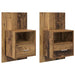 Dulap de noapte 2 pcs Lemn vechi 50 x 32.5 x 80cm Lemn compozit - WALTI WALTI