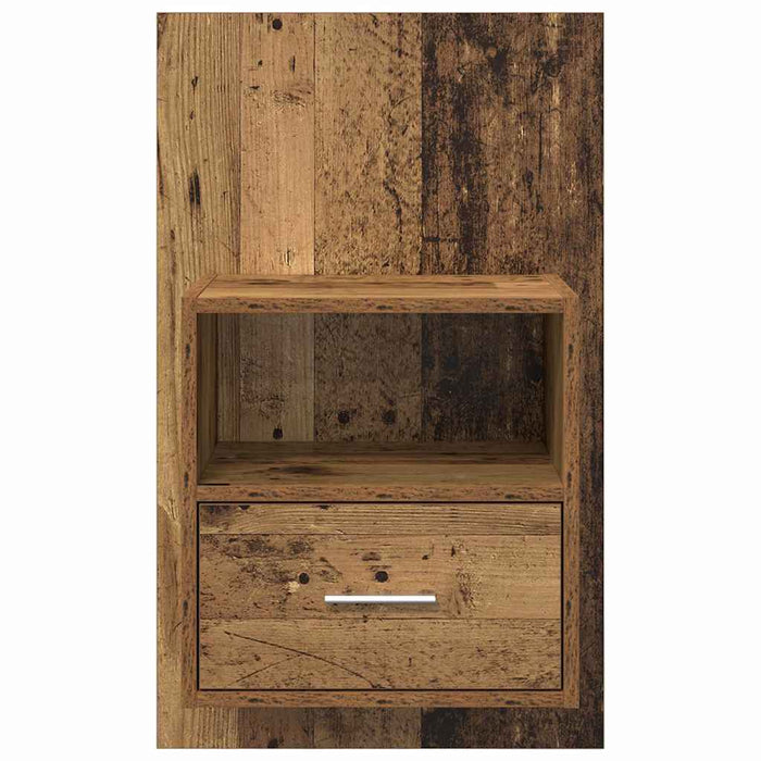 Dulap de noapte 2 pcs Lemn vechi 50 x 32.5 x 80cm Lemn compozit - WALTI WALTI