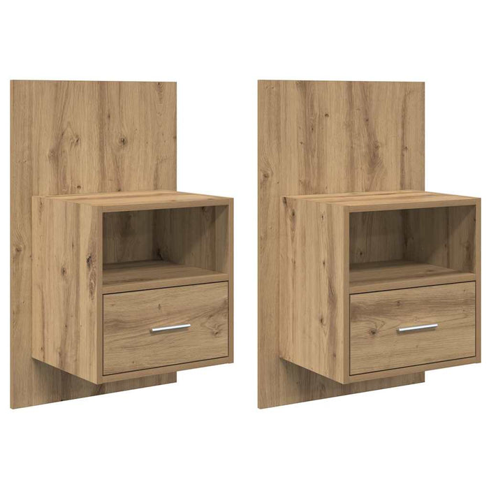 Dulap de noapte 2 buc. Stejar Artizanal 50 x 32.5 x 80cm WALTI