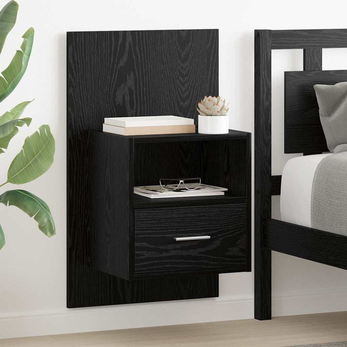 Dulap de noapte cu sertar 2 pcs Stejar Negru 50 x 32.5 x 80cm - WALTI WALTI