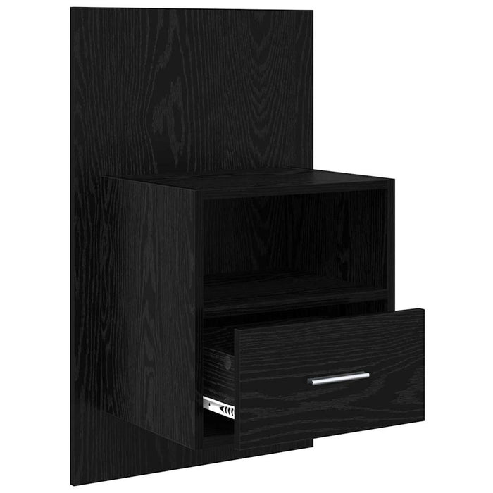 Dulap de noapte cu sertar 2 pcs Stejar Negru 50 x 32.5 x 80cm - WALTI WALTI