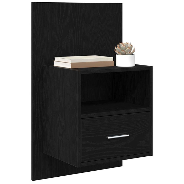 Dulap de noapte cu sertar 2 pcs Stejar Negru 50 x 32.5 x 80cm - WALTI WALTI