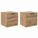 Dulap de pat cu sertar 2 pcs Stejar Artizanal 40 x 39 x 40cm - WALTI WALTI