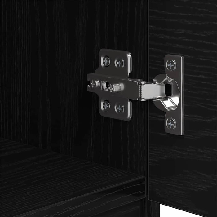 Dulap de pat 2 pcs Stejar Negru 40 x 39 x 40cm Lemn compozit - WALTI WALTI
