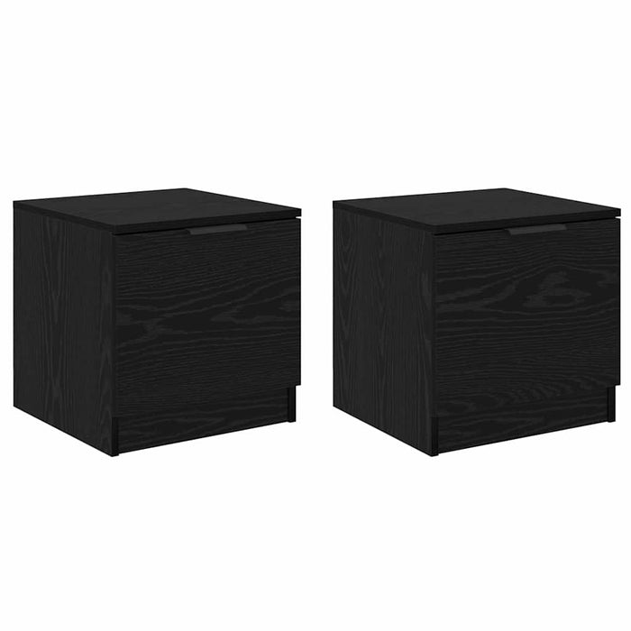 Dulap de pat 2 pcs Stejar Negru 40 x 39 x 40cm Lemn compozit - WALTI WALTI