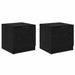 Dulap de pat 2 pcs Stejar Negru 40 x 39 x 40cm Lemn compozit - WALTI WALTI