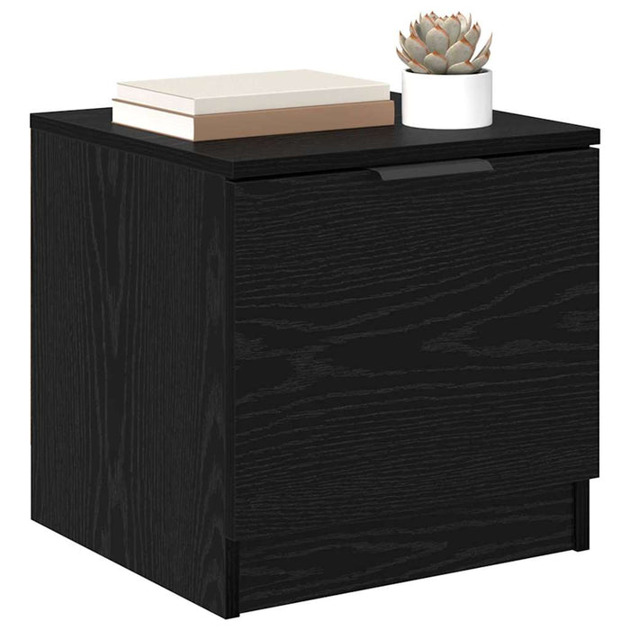 Dulap de pat 2 pcs Stejar Negru 40 x 39 x 40cm Lemn compozit - WALTI WALTI