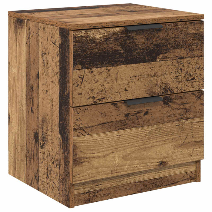 Dulap de noapte 2 pcs Lemn vechi 45 x 39 x 50 cm Lemn compozit WALTI