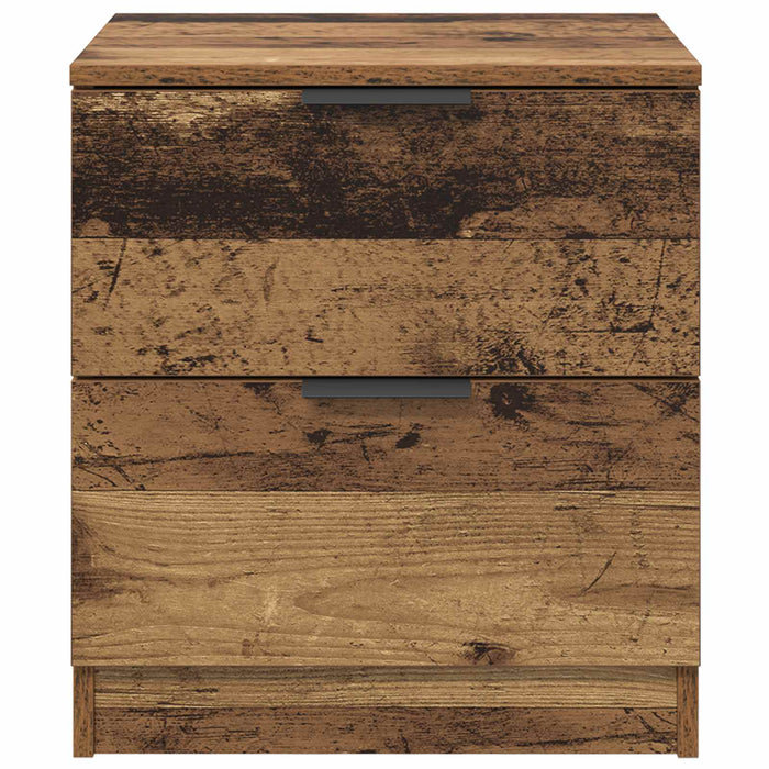 Dulap de noapte 2 pcs Lemn vechi 45 x 39 x 50 cm Lemn compozit WALTI