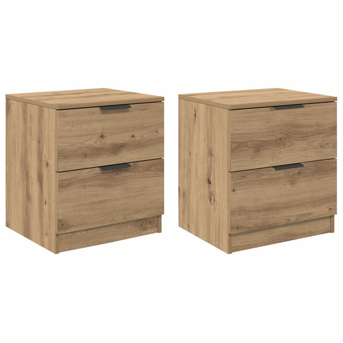 Dulap de noapte 2 buc. Stejar Artizanal 45 x 39 x 50 cm WALTI