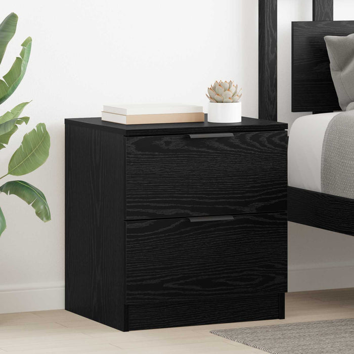 Dulap de noapte cu sertar 2 pcs Stejar Negru 45 x 39 x 50 cm - WALTI WALTI
