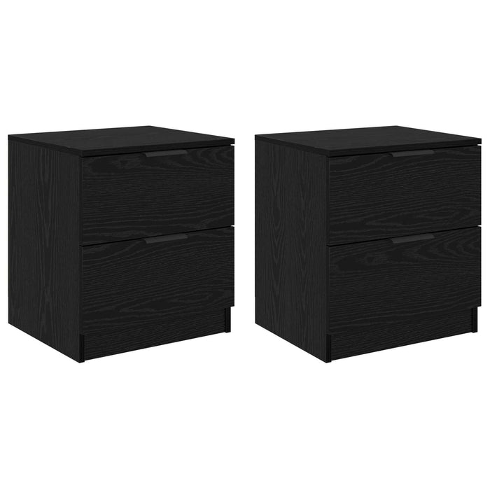 Dulap de noapte cu sertar 2 pcs Stejar Negru 45 x 39 x 50 cm - WALTI WALTI