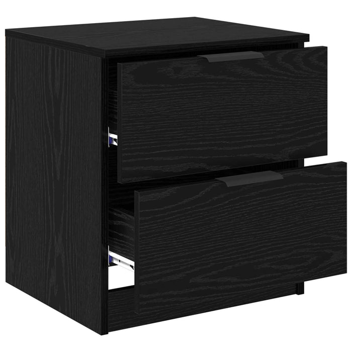 Dulap de noapte cu sertar 2 pcs Stejar Negru 45 x 39 x 50 cm - WALTI WALTI