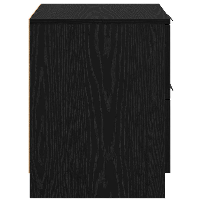 Dulap de noapte cu sertar 2 pcs Stejar Negru 45 x 39 x 50 cm - WALTI WALTI