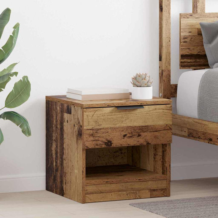 Dulap de pat 2 pcs Lemn vechi 40 x 39 x 40cm Lemn compozit - WALTI WALTI